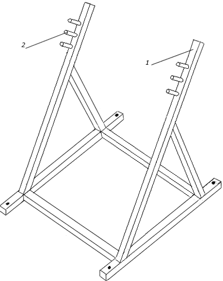 Схема стойки для штанги